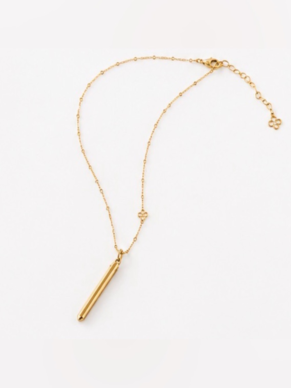 Stella & Dot Gold Bar Pendant Necklace